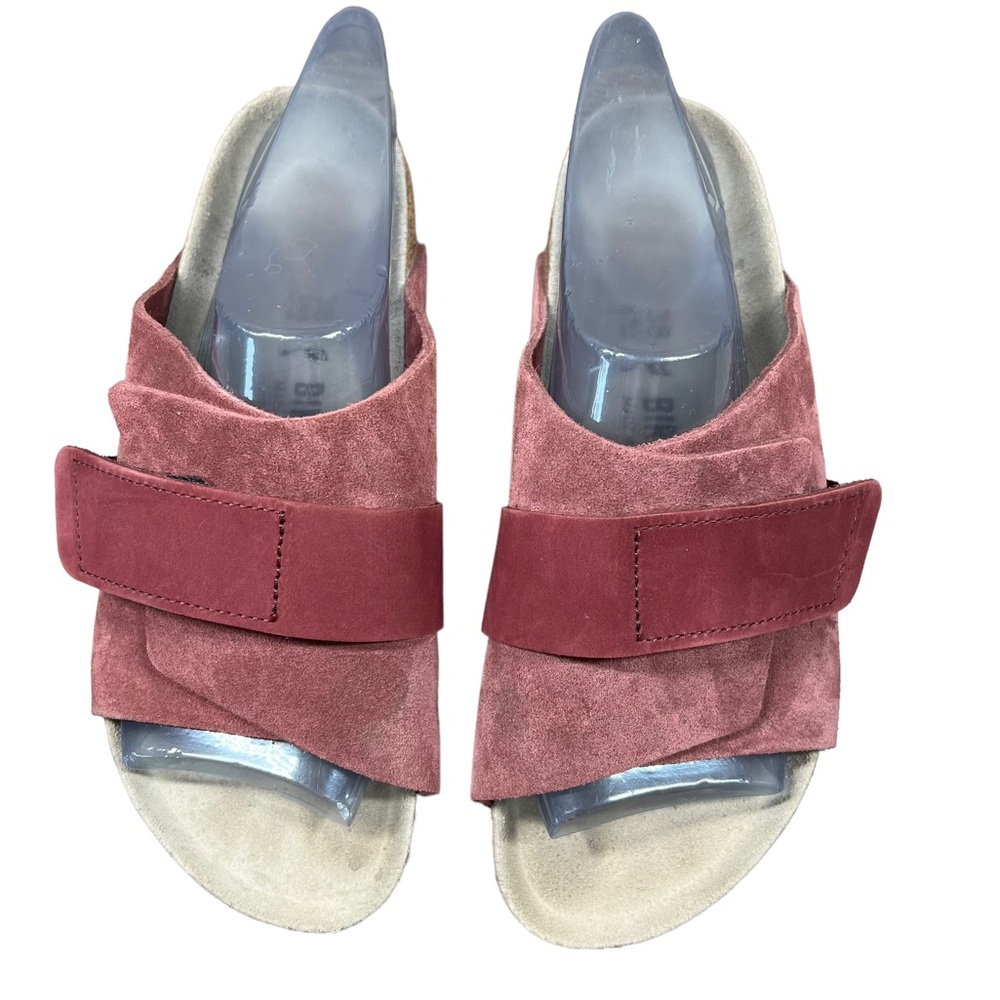 Birkenstock Kyoto SFB Maroon Suede/Nubuck Leather Slide Women's EU Size 38
